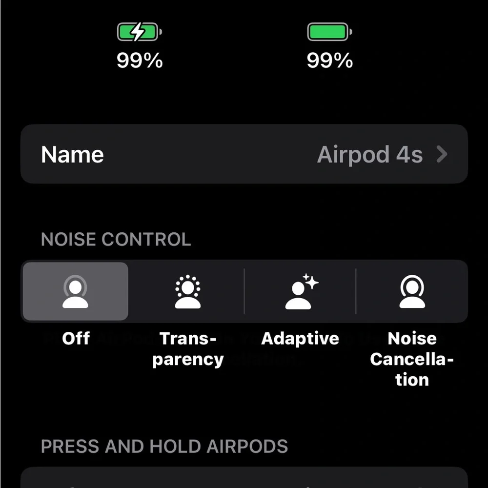 Apple AirPods 4th generation active noise cancellation